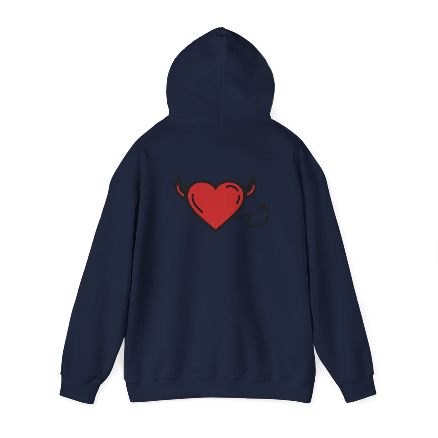 Devilish Heart Hoodie - Unisex Heavy Blend™ Sweatshirt for Fun-Loving Spirits