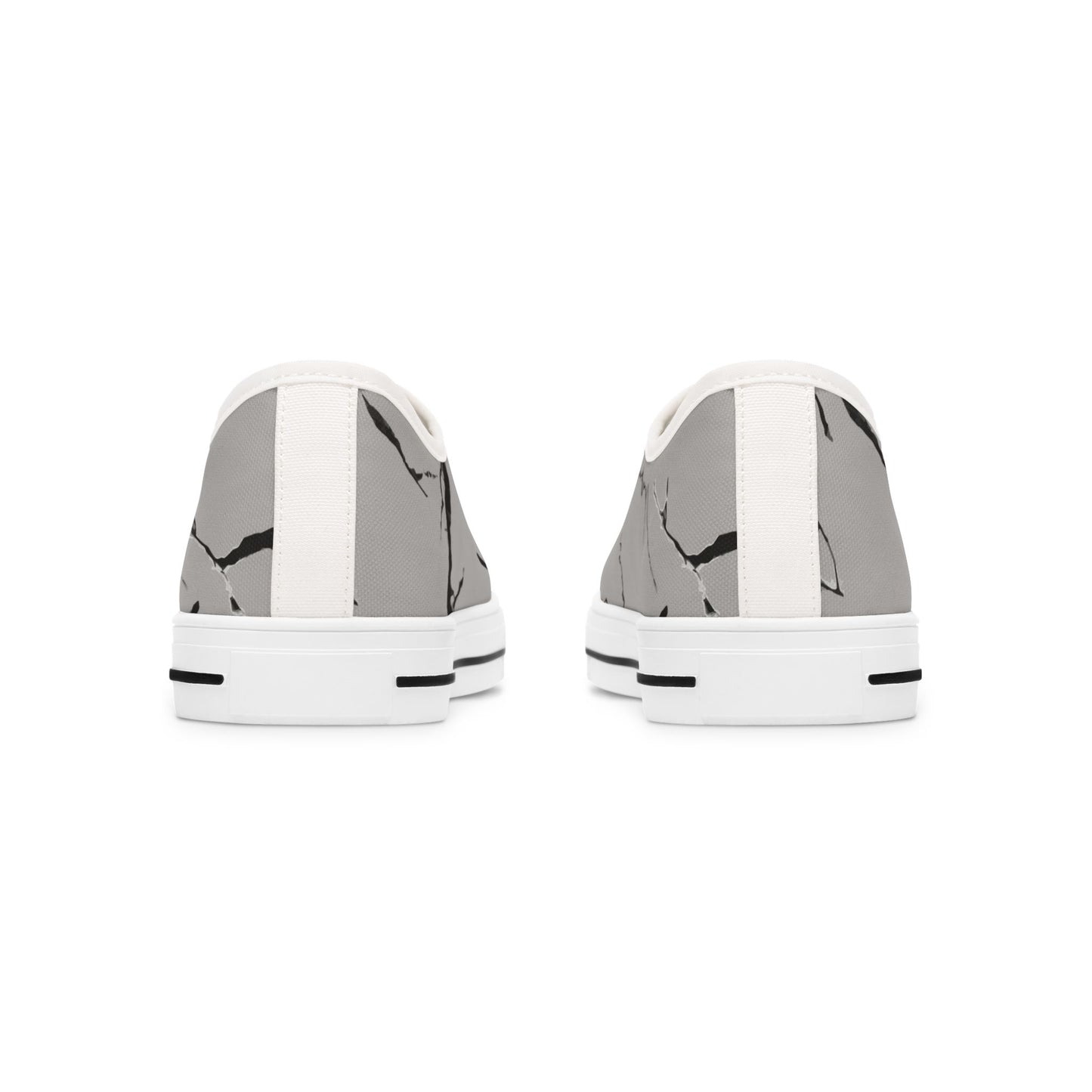 Elegant Marble Print Women's Low Top Sneakers