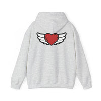 Angel Wings Heart Hoodie - Unisex Heavy Blend™ Sweatshirt for Love & Comfort