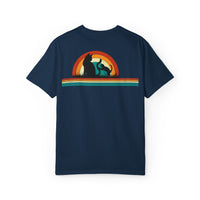 Unisex Cat & Dog Sunset Graphic T-Shirt - Casual Animal Lover Tee
