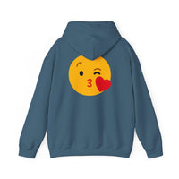 Kiss Emoji Hooded Sweatshirt | Unisex Heavy Blend™