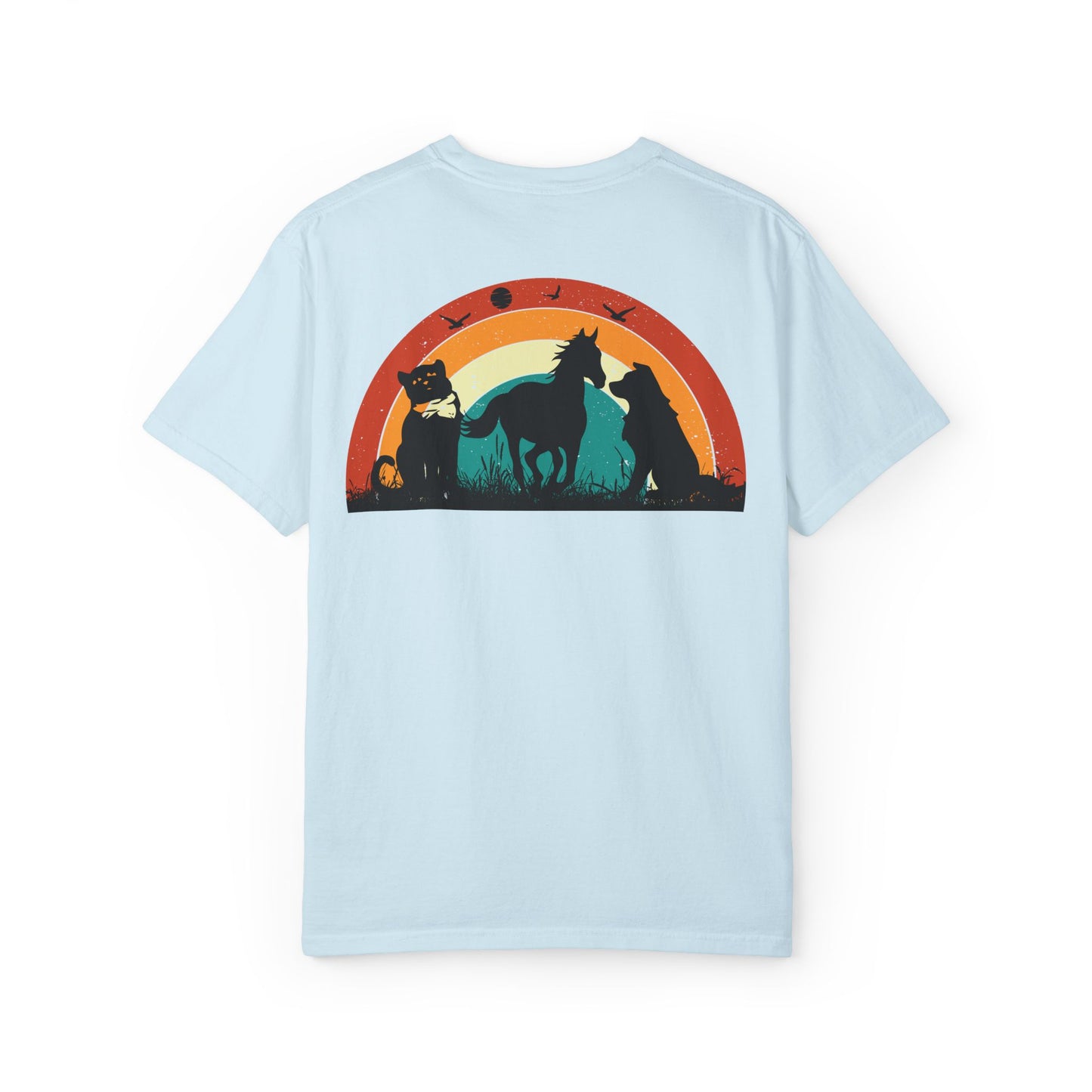 Rainbow Animal Scene Unisex T-Shirt - Nature Lover's Gift