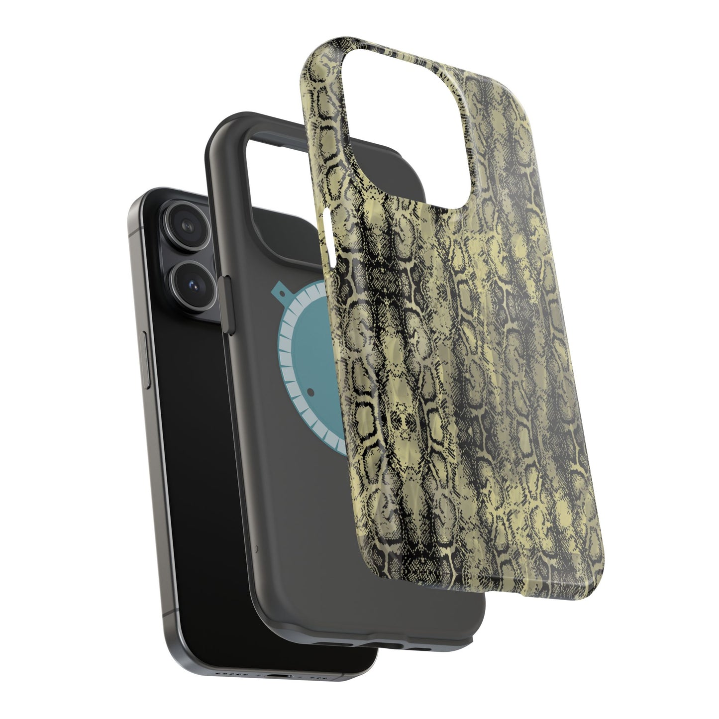 Stylish Snake Skin Magnetic Tough Case - Durable Protection for Your Phone