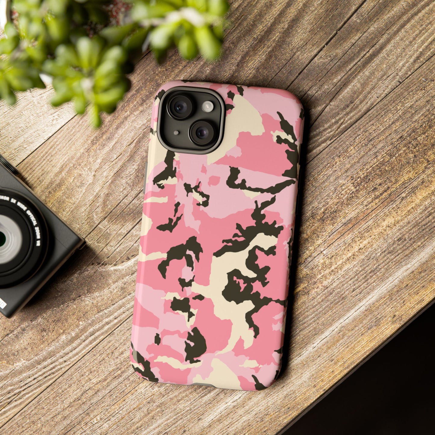 Stylish Pink Camouflage Phone Case – Tough Cases for Trendsetters