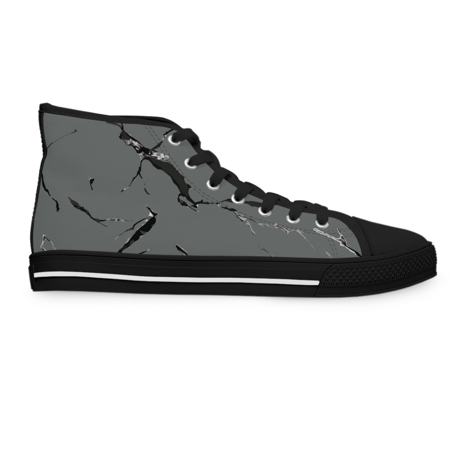 Stylish Women's High Top Sneakers with Marble Design