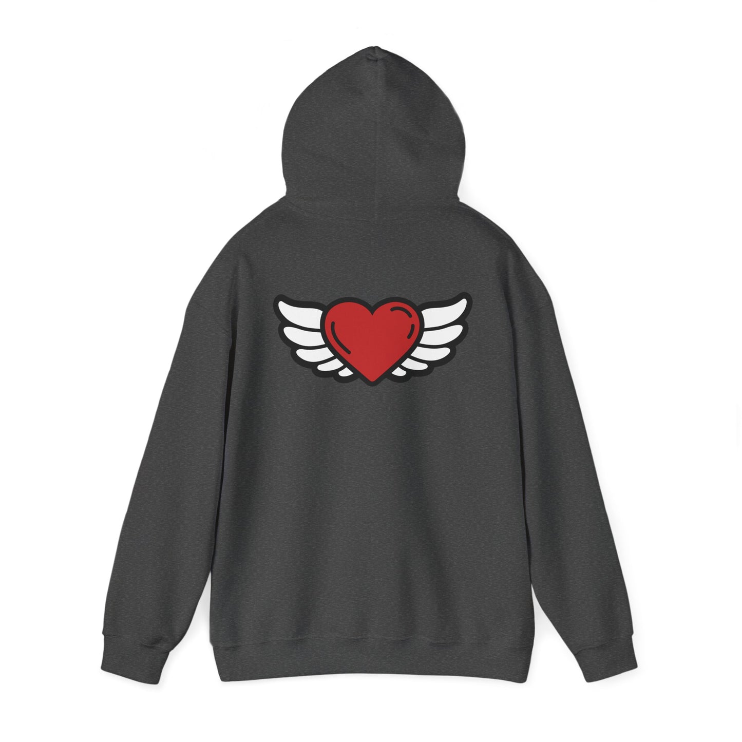 Angel Wings Heart Hoodie - Unisex Heavy Blend™ Sweatshirt for Love & Comfort