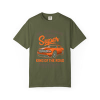 King of the Road T-Shirt - Unisex Garment-Dyed Tee for Car Enthusiasts