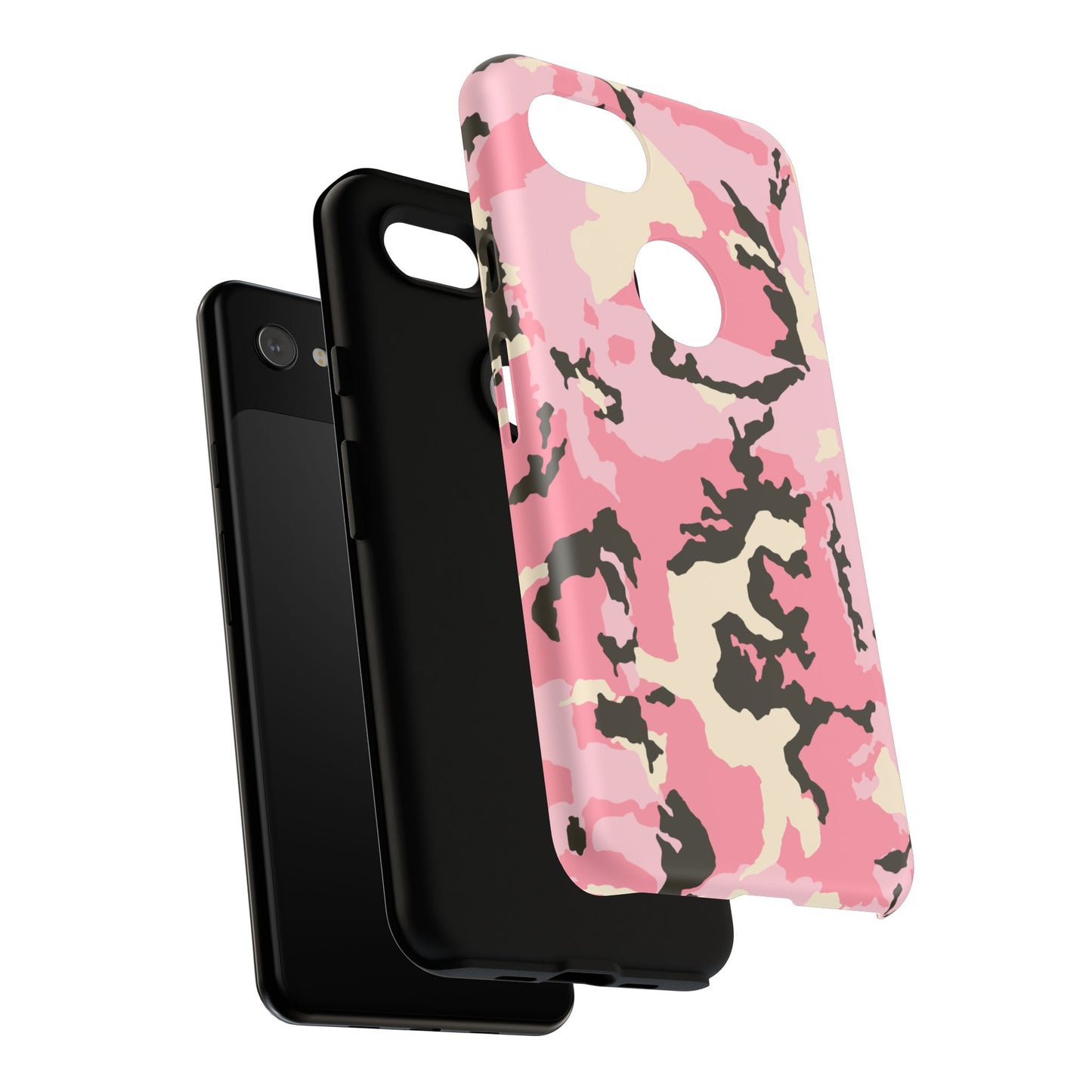 Stylish Tough Phone Case – Pink Camo Design for Bold Protection  Make a statement while keeping your phone safe with this eye-catching pink camouflage case that blends fashion with durability.