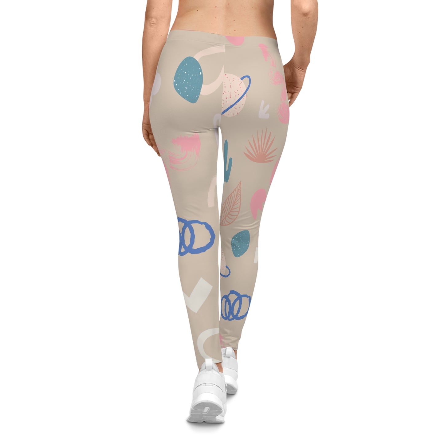 Trendy Women Casual Leggings with Abstract Fun Patterns