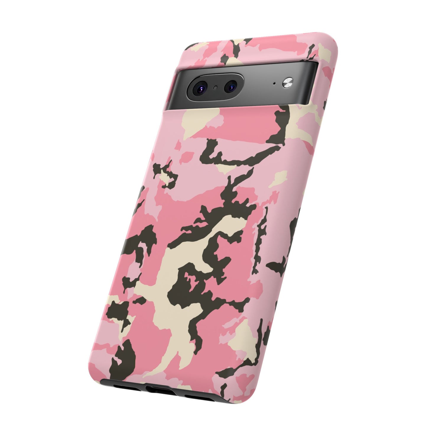 Stylish Tough Phone Case – Pink Camo Design for Bold Protection  Make a statement while keeping your phone safe with this eye-catching pink camouflage case that blends fashion with durability.
