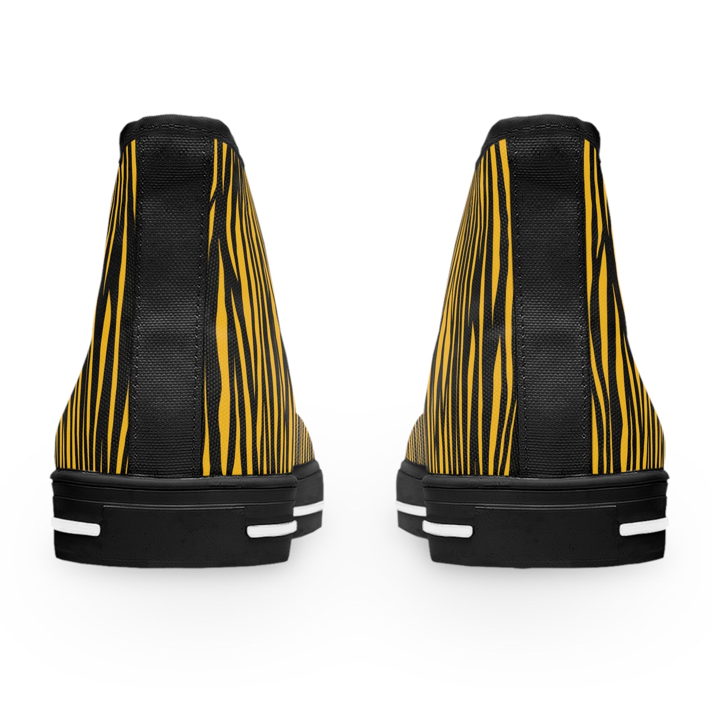 Stylish Women's High Top Sneakers - Bold Tiger Stripe Design