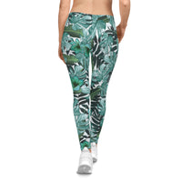 Tropical Print Women's Casual Leggings - Comfortable & Stylish for Everyday Wear