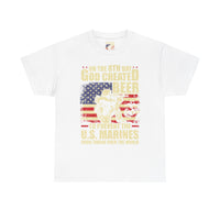 God Created Beer Unisex Heavy Cotton Tee, Fun Patriotic Shirt, Gift for Beer Lovers, US Marines Support, July 4th Celebration