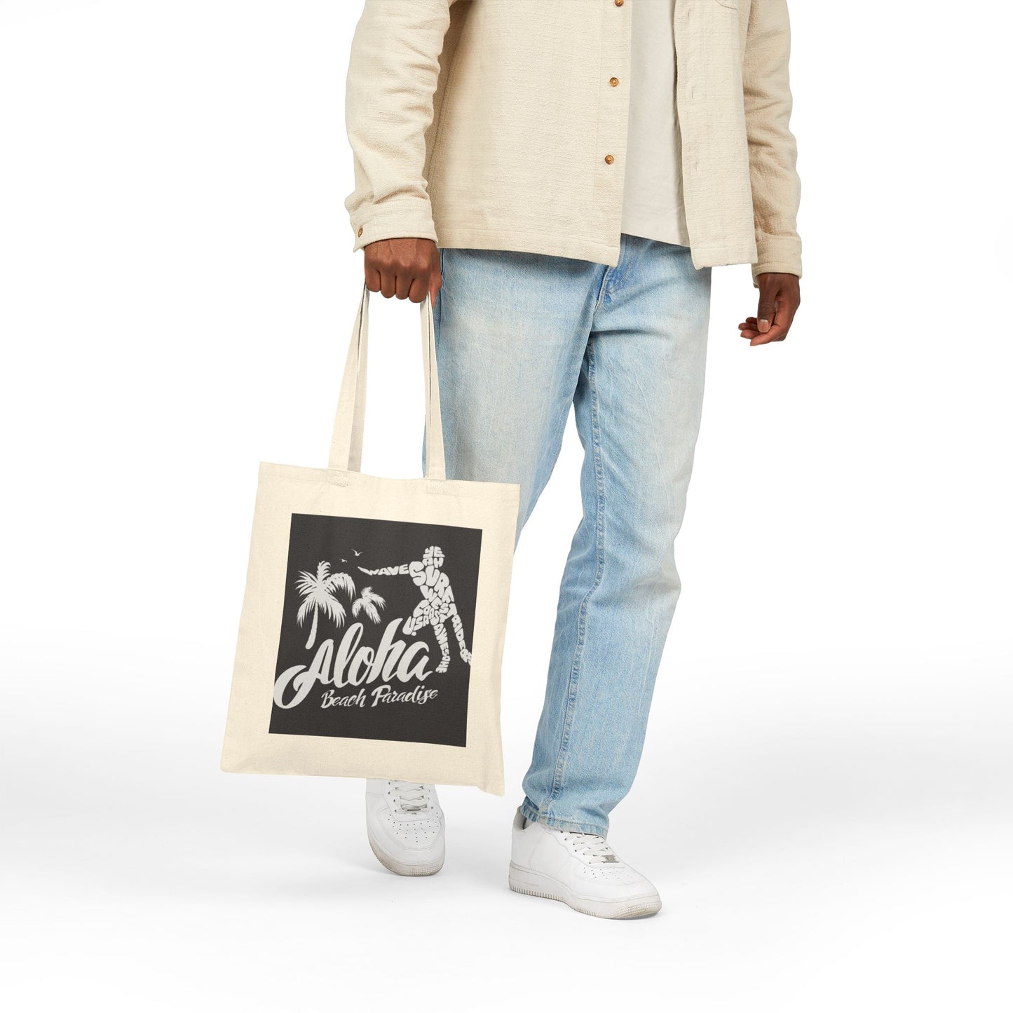 Aloha Beach Paradise Cotton Canvas Tote Bag