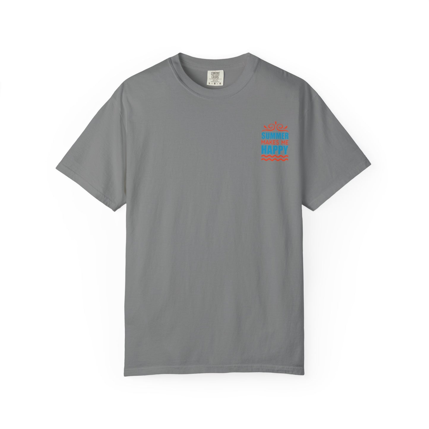 Summer Makes Me Happy T-Shirt, Unisex Summer Tee, Beach Vibes Shirt, Gift for Sun Lovers, Vacation Wear, Relaxed Fit Top