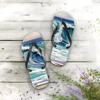 Ocean Wave Flip Flops - Summer Beach Footwear