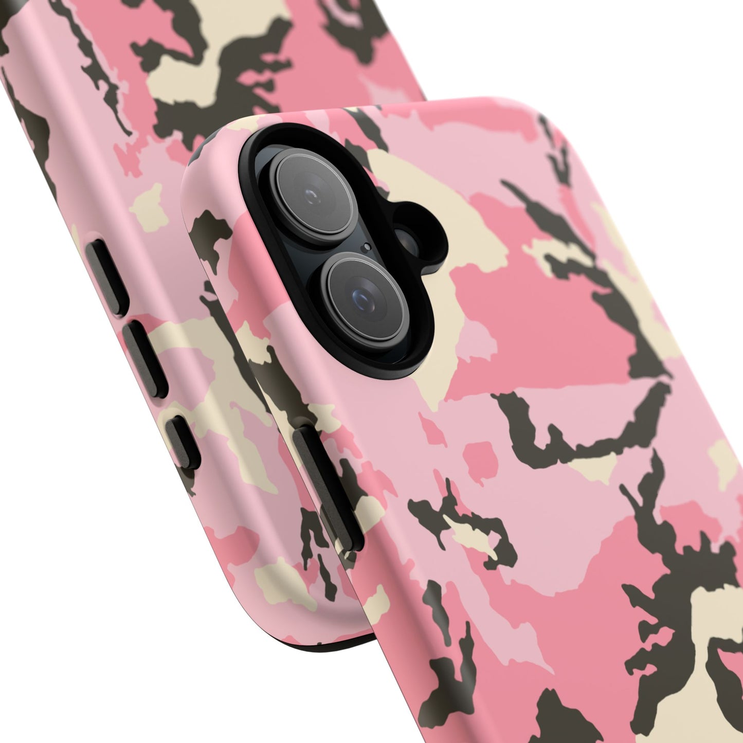 Stylish Tough Phone Case – Pink Camo Design for Bold Protection  Make a statement while keeping your phone safe with this eye-catching pink camouflage case that blends fashion with durability.