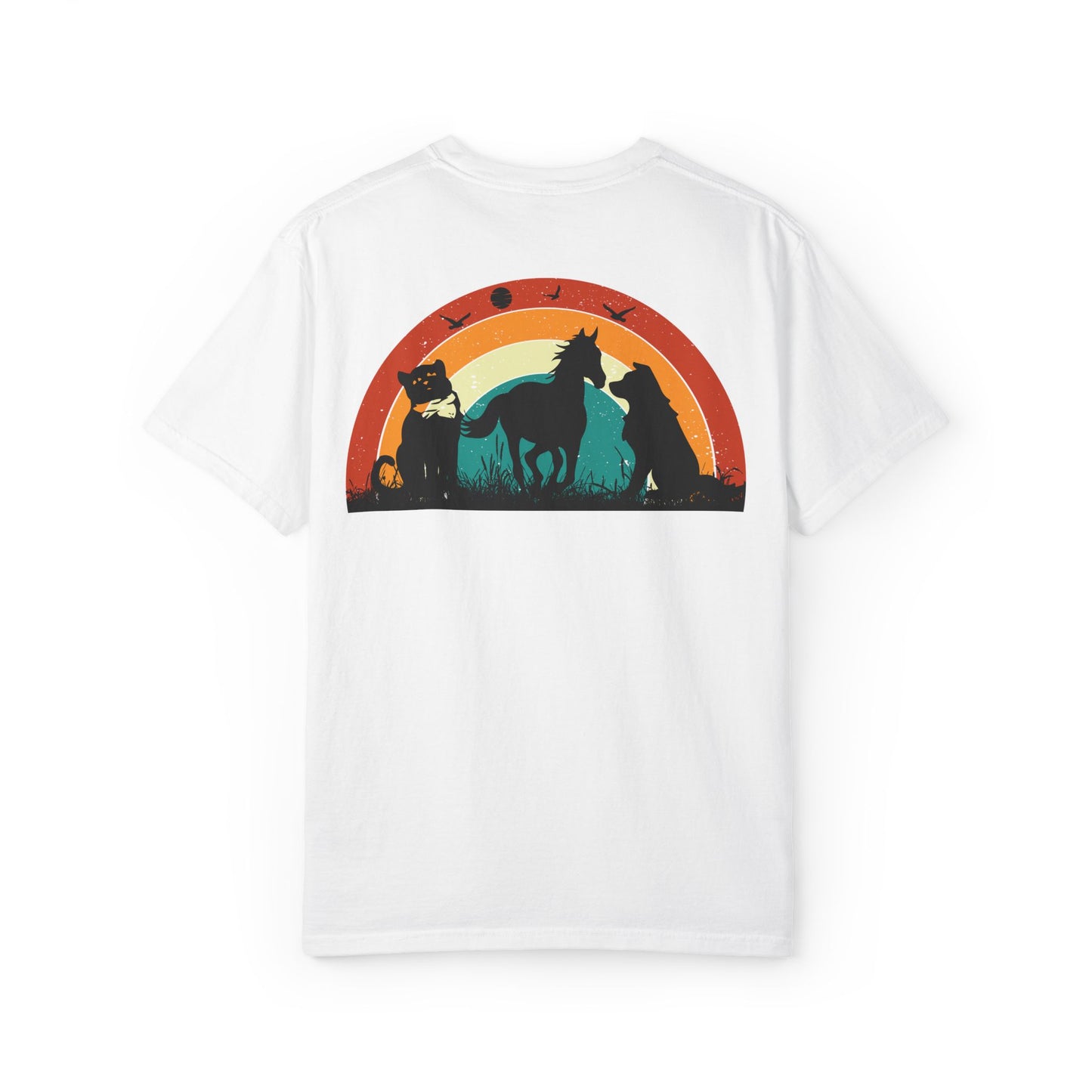 Rainbow Animal Scene Unisex T-Shirt - Nature Lover's Gift