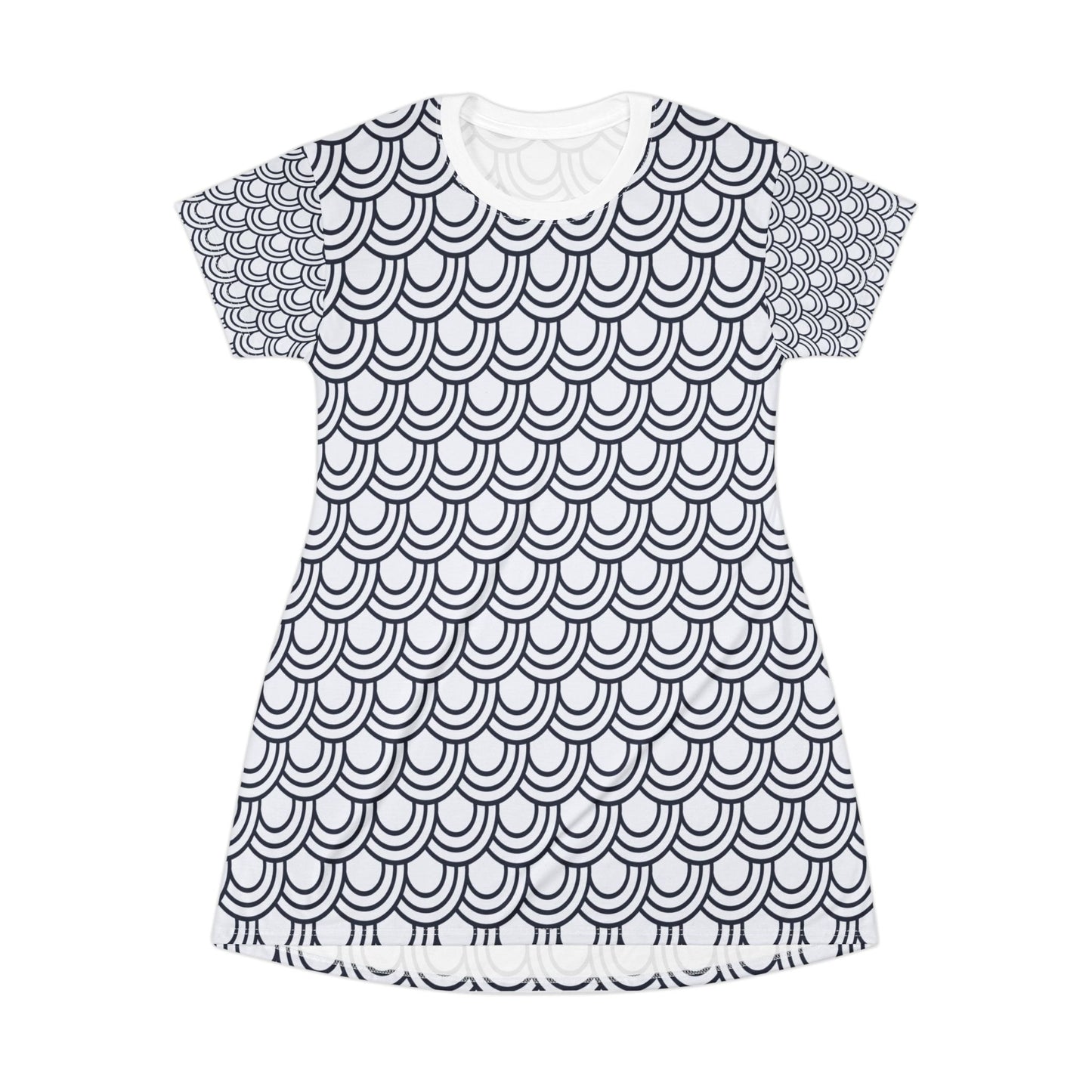 Chic Patterned T-Shirt Dress - Stylish, Comfortable, Perfect for Summer Outings
