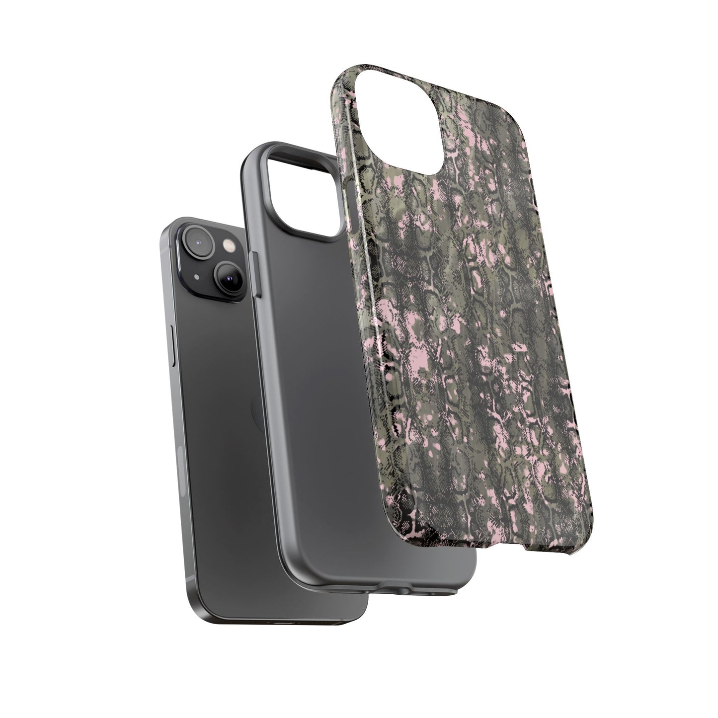 Camo Snake Pattern Phone Case – Rugged Protection Meets Bold Style  Turn heads while protecting your phone with this fierce camo snake pattern case—where urban edge meets outdoor grit.