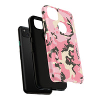 Stylish Tough Phone Case – Pink Camo Design for Bold Protection  Make a statement while keeping your phone safe with this eye-catching pink camouflage case that blends fashion with durability.