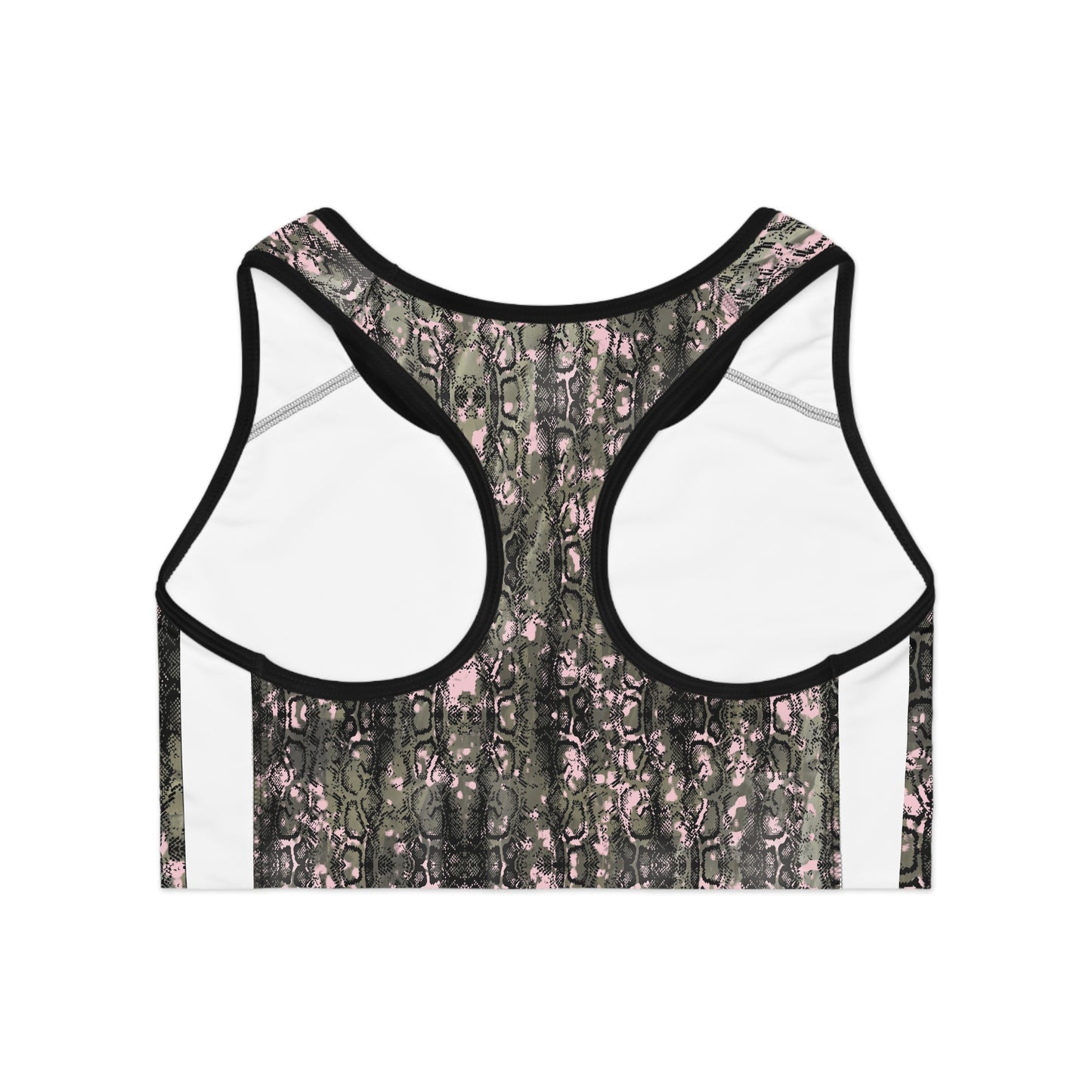 Stylish Snakeskin Print Sports Bra - Comfortable Activewear for Fitness Lovers