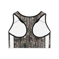 Stylish Snakeskin Print Sports Bra - Comfortable Activewear for Fitness Lovers