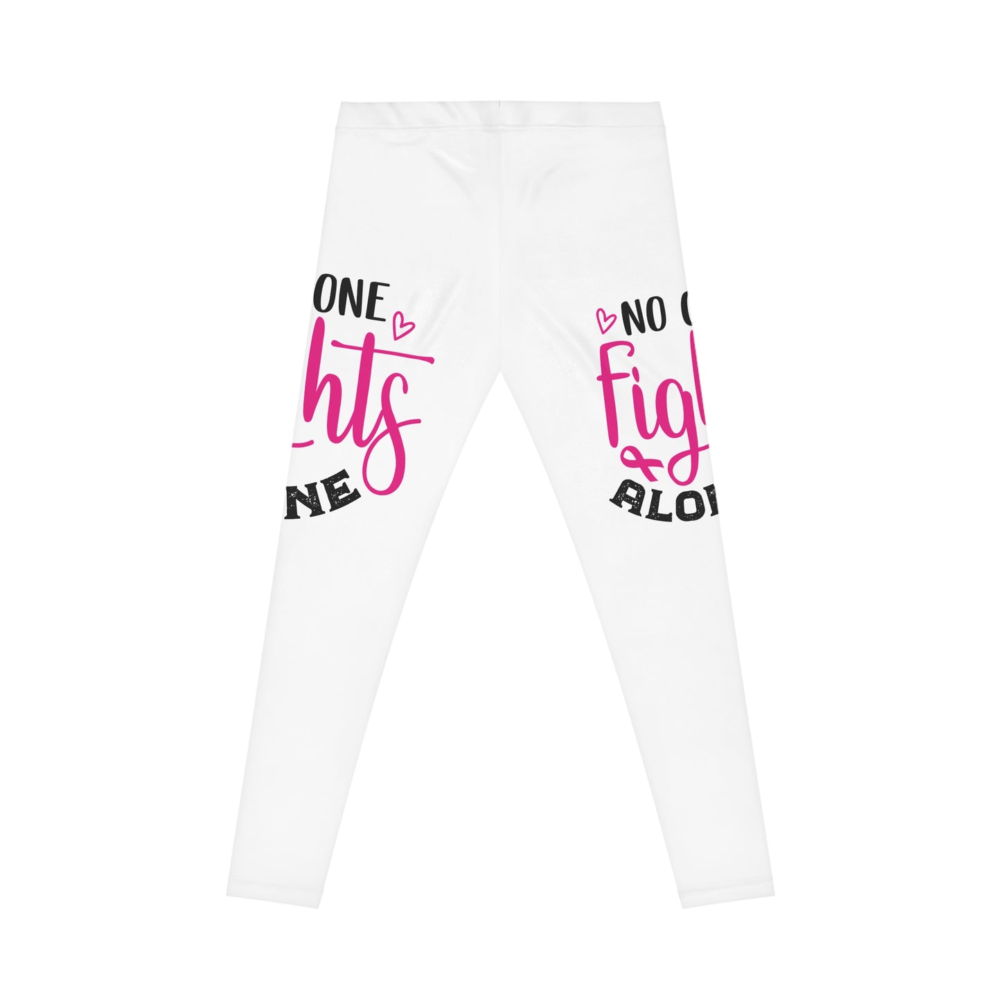 Empowering Women's Leggings - No One Fights Alone, Athletic Wear, Casual Tights, Fitness Apparel, Supportive Fashion