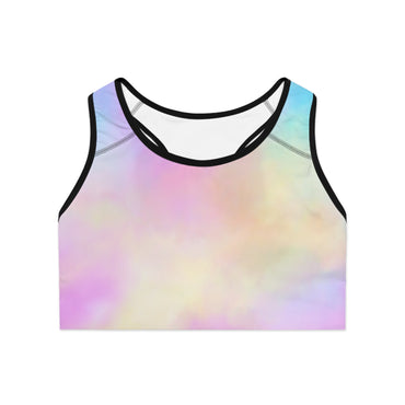 Pastel Tie-Dye Sports Bra for Yoga & Fitness