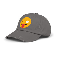 Funny Emoji Distressed Cap for Casual Wear