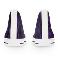 Purple Zebra Print High Top Sneakers for Women