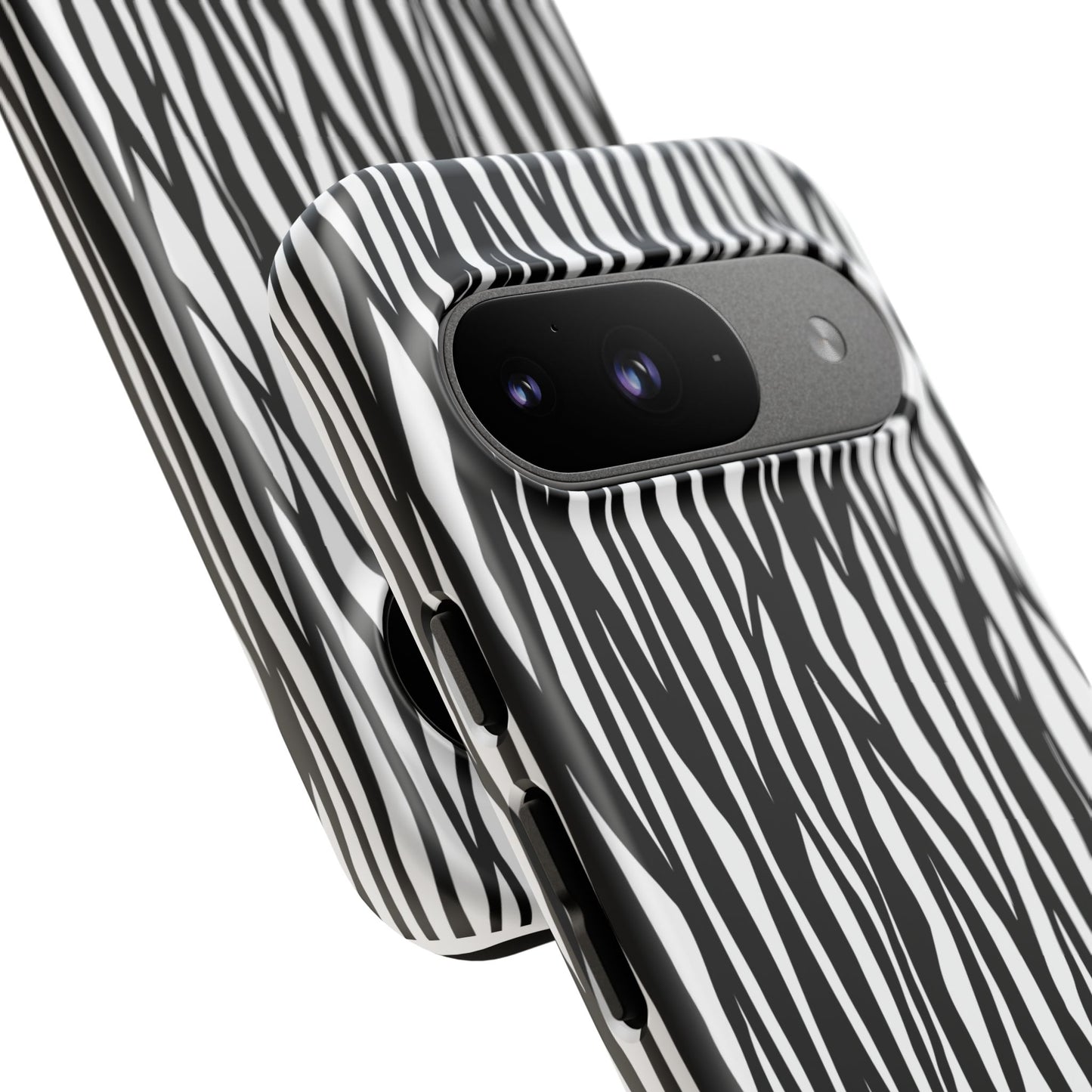 Tough Cases: Stylish Black and White Zebra Print Phone Case