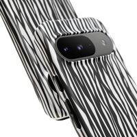 Tough Cases: Stylish Black and White Zebra Print Phone Case