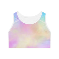 Pastel Tie-Dye Sports Bra for Yoga & Fitness