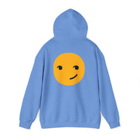 Smiley Face Unisex Heavy Blend Hooded Sweatshirt – Cozy & Playful Comfort for All Occasions