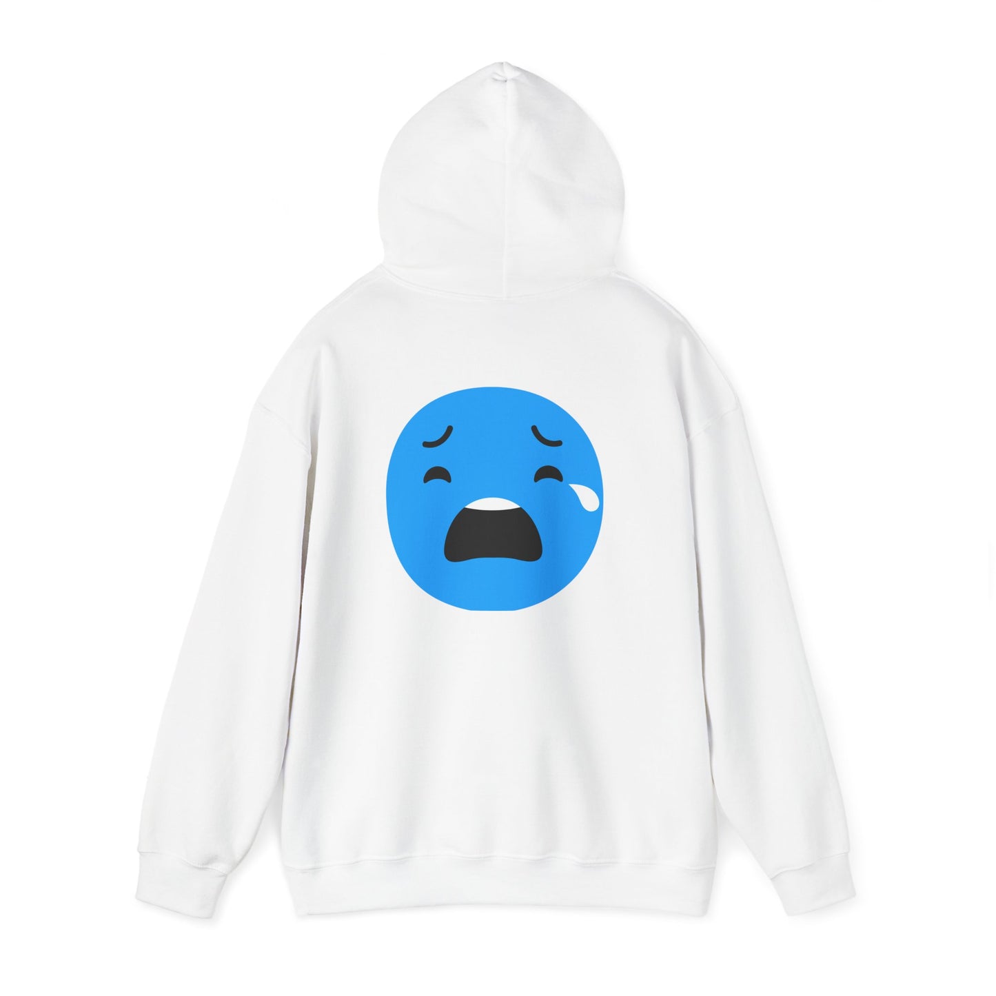 Emotional Expression Hoodie - Unisex Heavy Blend with Sad Face Design