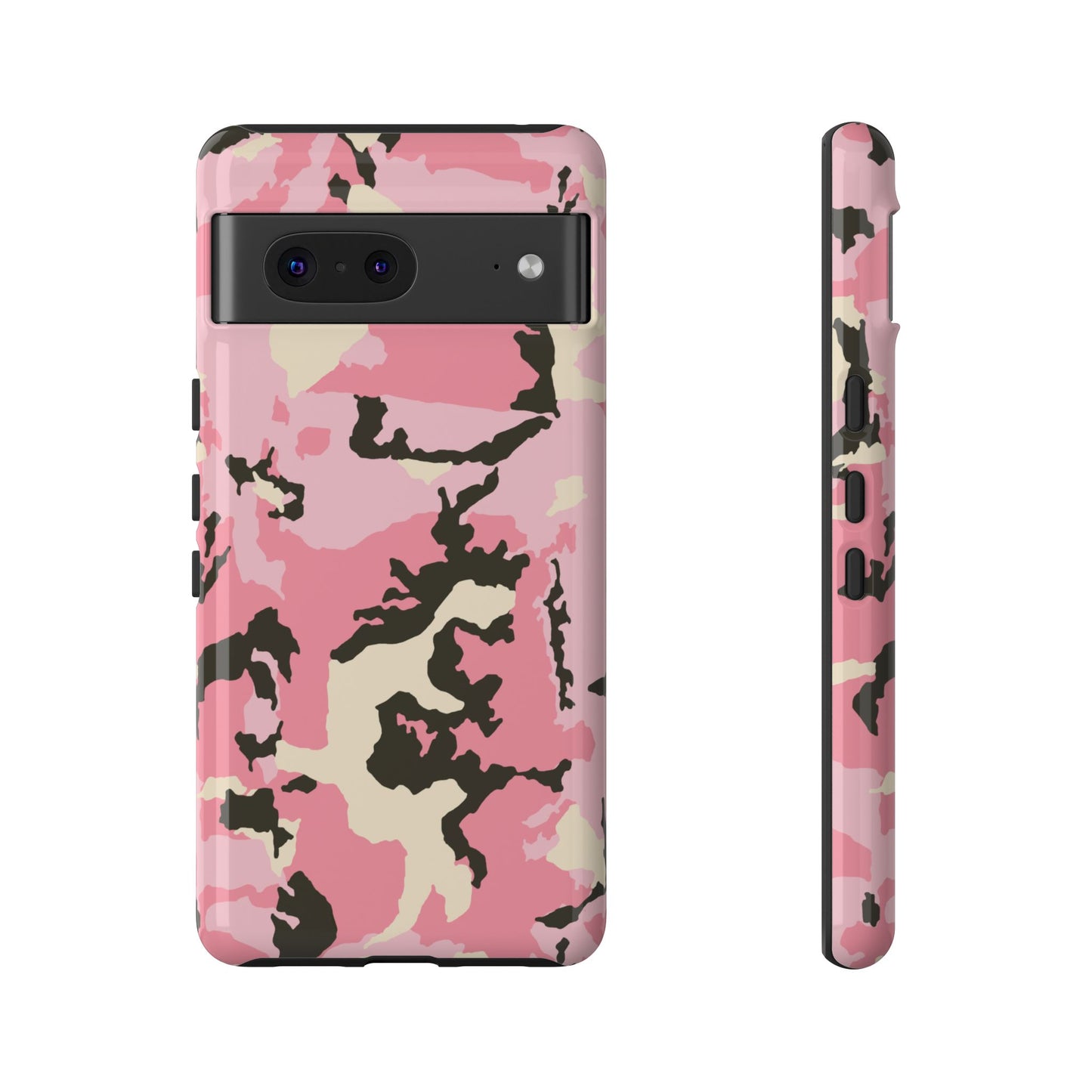Stylish Tough Phone Case – Pink Camo Design for Bold Protection  Make a statement while keeping your phone safe with this eye-catching pink camouflage case that blends fashion with durability.
