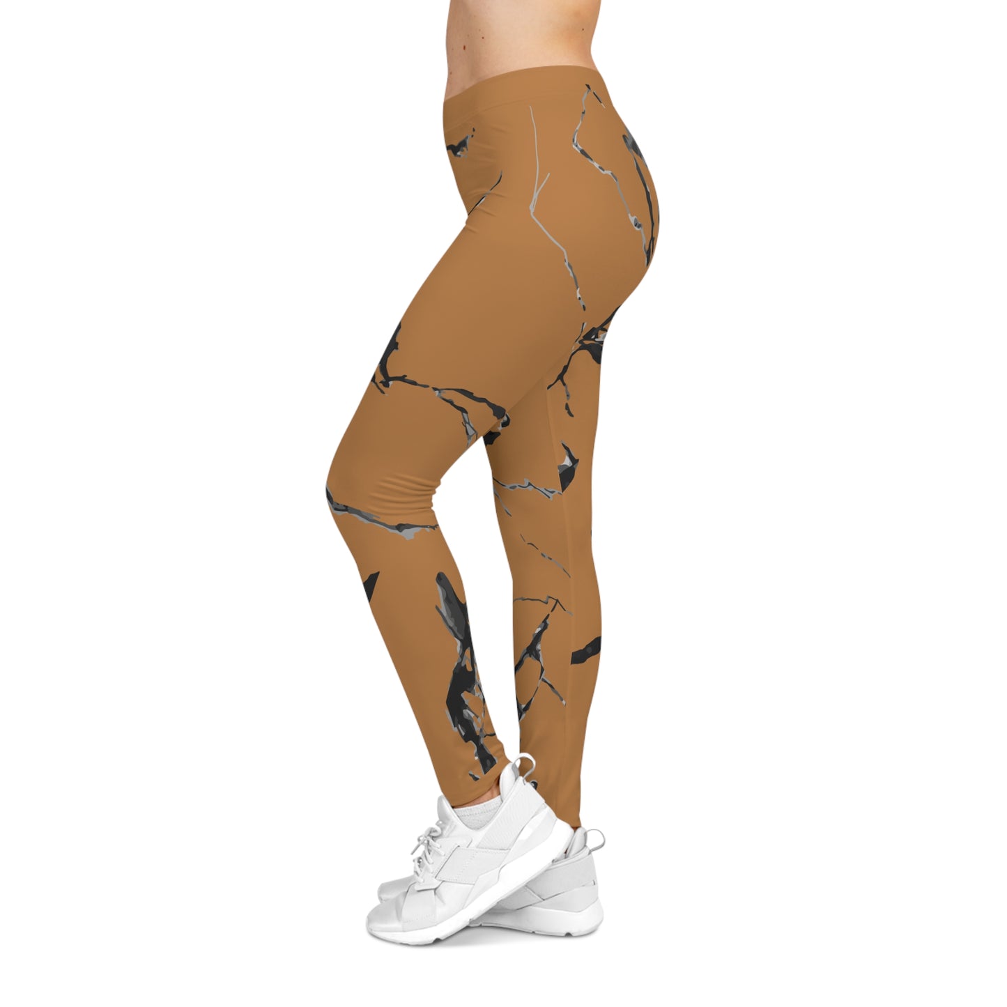 Stylish Marble Print Leggings - Comfortable Activewear, Trendy Fitness Wear, Everyday Casual, Gift for Her, Outdoor Activities