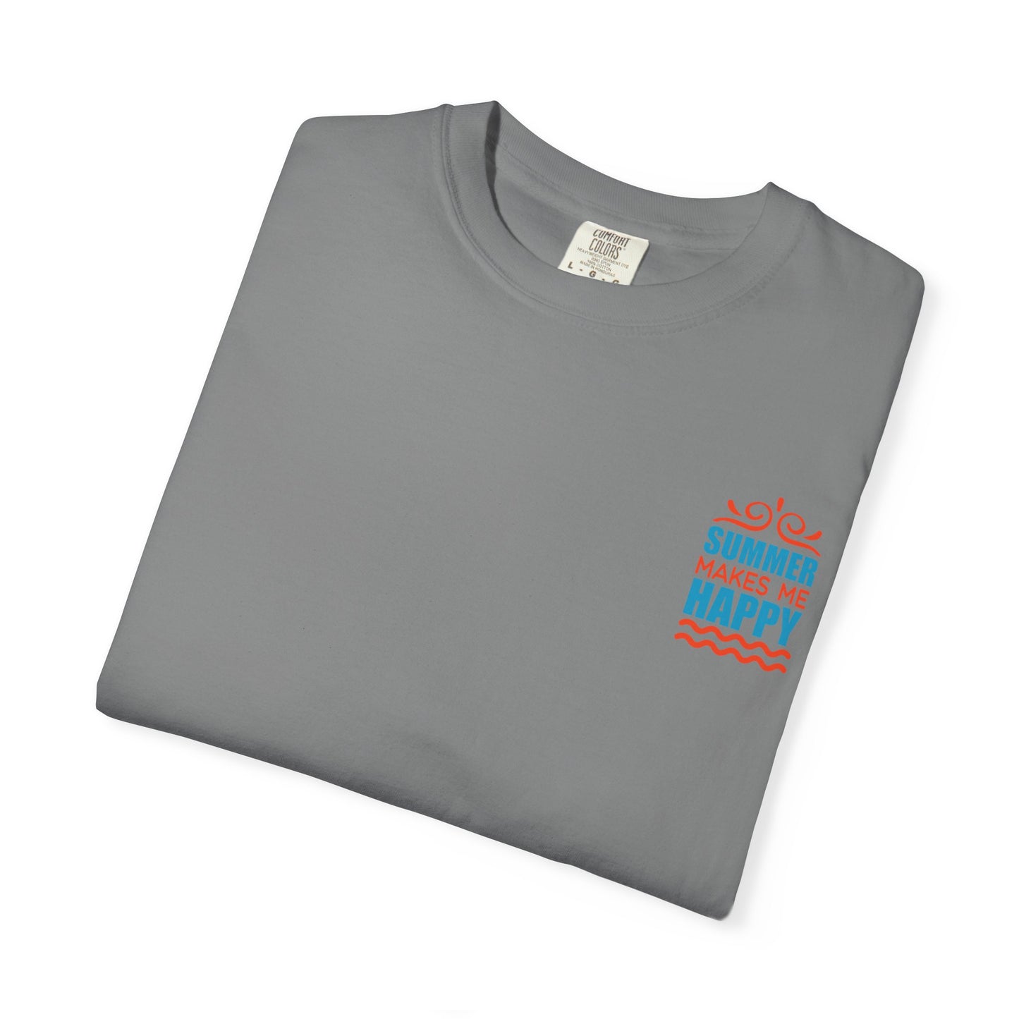 Summer Makes Me Happy T-Shirt, Unisex Summer Tee, Beach Vibes Shirt, Gift for Sun Lovers, Vacation Wear, Relaxed Fit Top