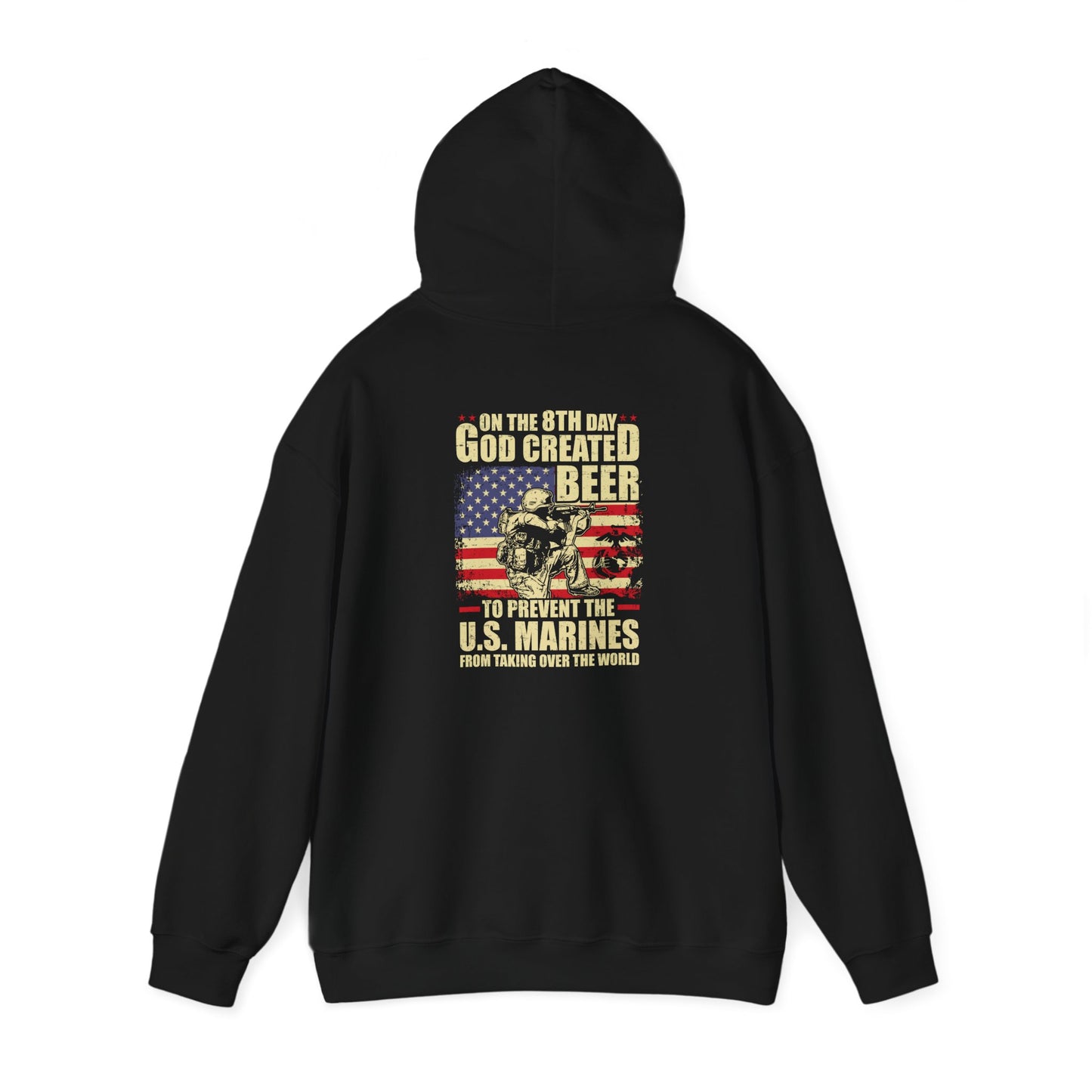 God Created Beer Hoodie, Marine Sweatshirt - Funny Drinking Gift, Unisex Pullover, Alcohol Lover, Birthday Present, Cool