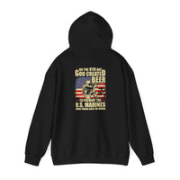 God Created Beer Hoodie, Marine Sweatshirt - Funny Drinking Gift, Unisex Pullover, Alcohol Lover, Birthday Present, Cool