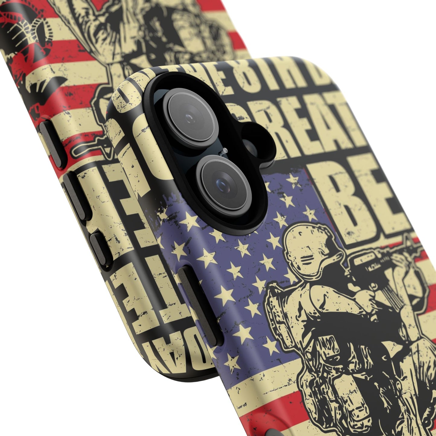 Military-Themed Phone Case - 'God Created Beer' Design