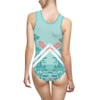 Tropical Floral Women's Swimsuit - Classic One-Piece with Vibrant Design