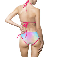 Pastel Tie-Dye Women's Bikini Swimsuit – Dreamy Summer Beachwear  Turn heads with this soft, colorful bikini made for sunny escapes.