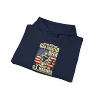 God Created Beer Hoodie, Marine Sweatshirt - Funny Drinking Gift, Unisex Pullover, Alcohol Lover, Birthday Present, Cool