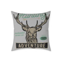 Adventure Hunting Club Pillow - Rustic Home Decor