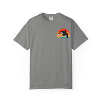 Ocean Sunset Orca Unisex T-Shirt - Relaxed, Vibrant Beach Vibes