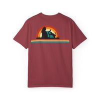 Unisex Cat & Dog Sunset Graphic T-Shirt - Casual Animal Lover Tee