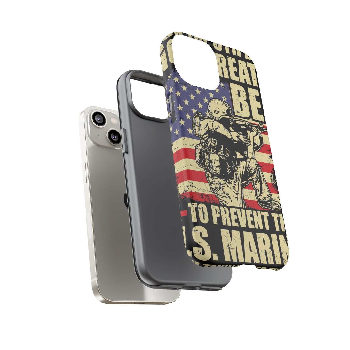 Military-Themed Phone Case - 'God Created Beer' Design
