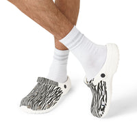 Stylish Zebra Print EVA Foam Shoes, Comfortable Clogs, Perfect for Home, Garden, Beach, Casual Outings, Summer Footwear